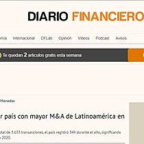 Chile fue el tercer pas con mayor M&A de Latinoamrica en 2021, segn TTR.